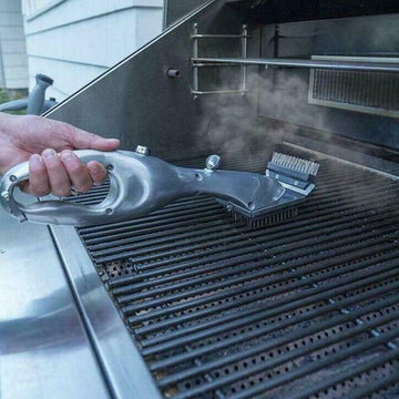 Stainless Steel Grill Steam Cleaning Brush with Heat-Resistant Handle 