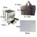 Foldable Wood-Burning Camping Grill – Portable Stainless Steel BBQ Stove for Outdoor Cooking
