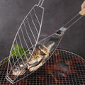 Grilled Fish Clip for BBQ – Removable Toast Clamp Tool | Iron Wire Ship-Style Grill Accessory for Household & Outdoor Cooking
