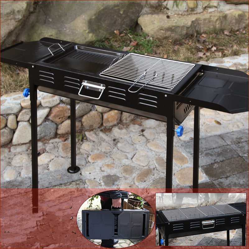 Outdoor Charcoal BBQ Grill Tool Set – Heavy-Duty Utensils for Grilling
