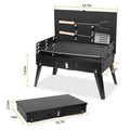 16.7x10x17.7in Foldable BBQ Suitcase Grill – Portable Charcoal Grill Shelf for Outdoor Camping, Picnics & Garden Grilling