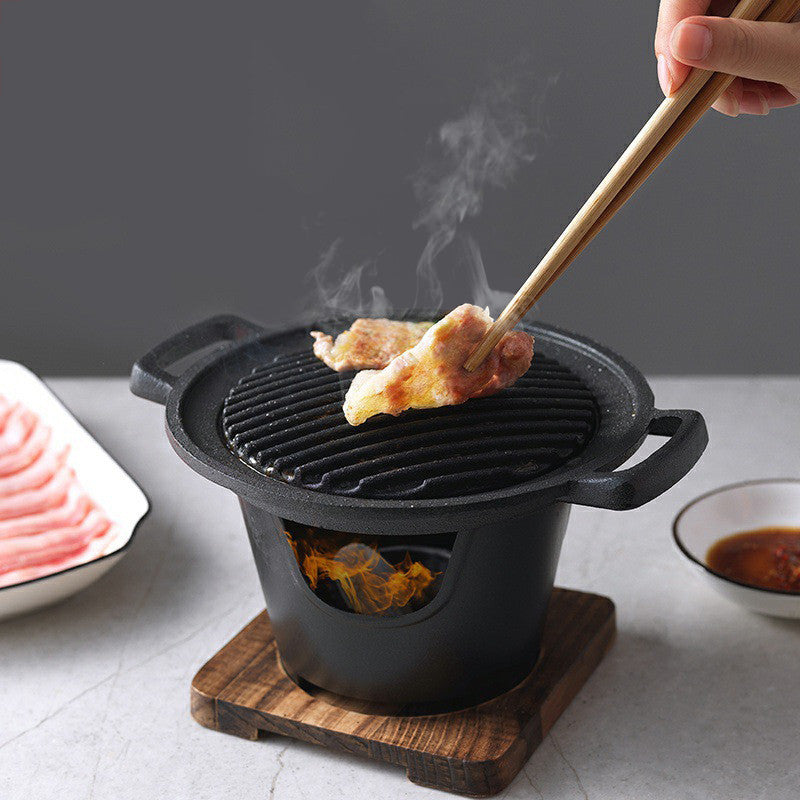 Mini Japanese Style Non-Stick BBQ Grill – Aluminum Dual Burner Stove