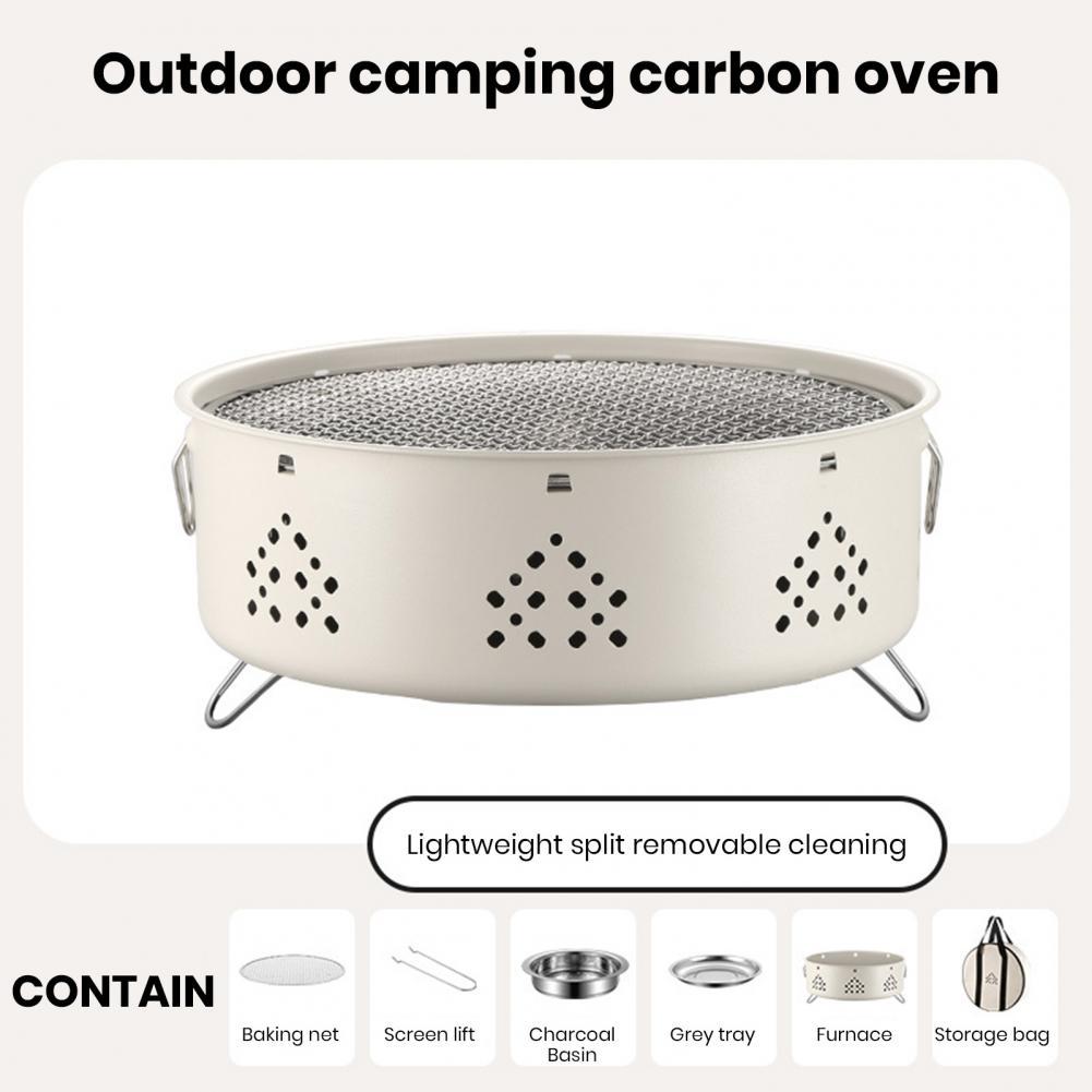 Detachable Stainless Steel Portable Campfire Grill for Outdoor BBQ, Camping & Picnics