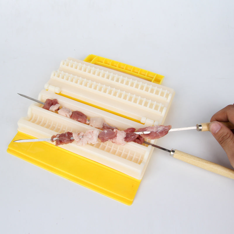 Portable BBQ Meat Skewer Maker Box – Kebab Machine Barbecue Skewer Tools for Tofu & Meat
