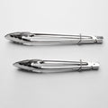 Plum-Shaped Stainless Steel BBQ Steak Tongs – Mirror Polished Food Clamp
