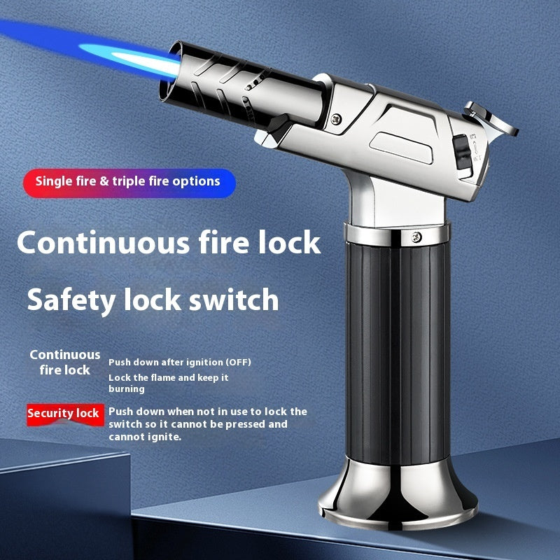 Windproof Triple & Single Flame Torch Lighter – Portable Blue Flame BBQ Igniter