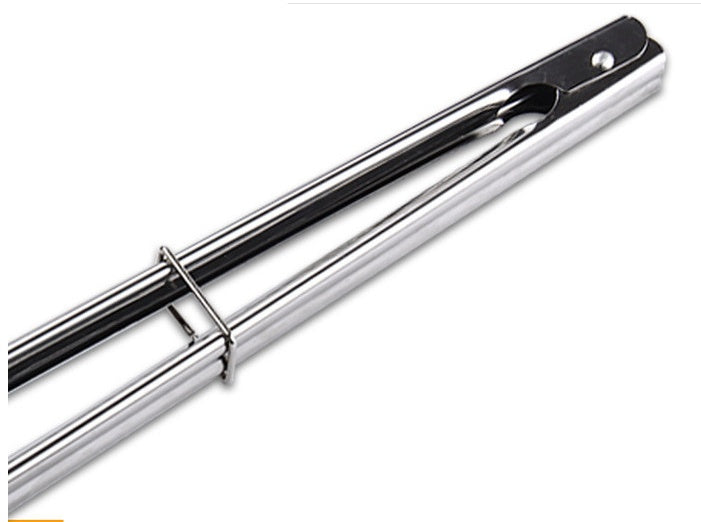 Plum-Shaped Stainless Steel BBQ Steak Tongs – Mirror Polished Food Clamp
