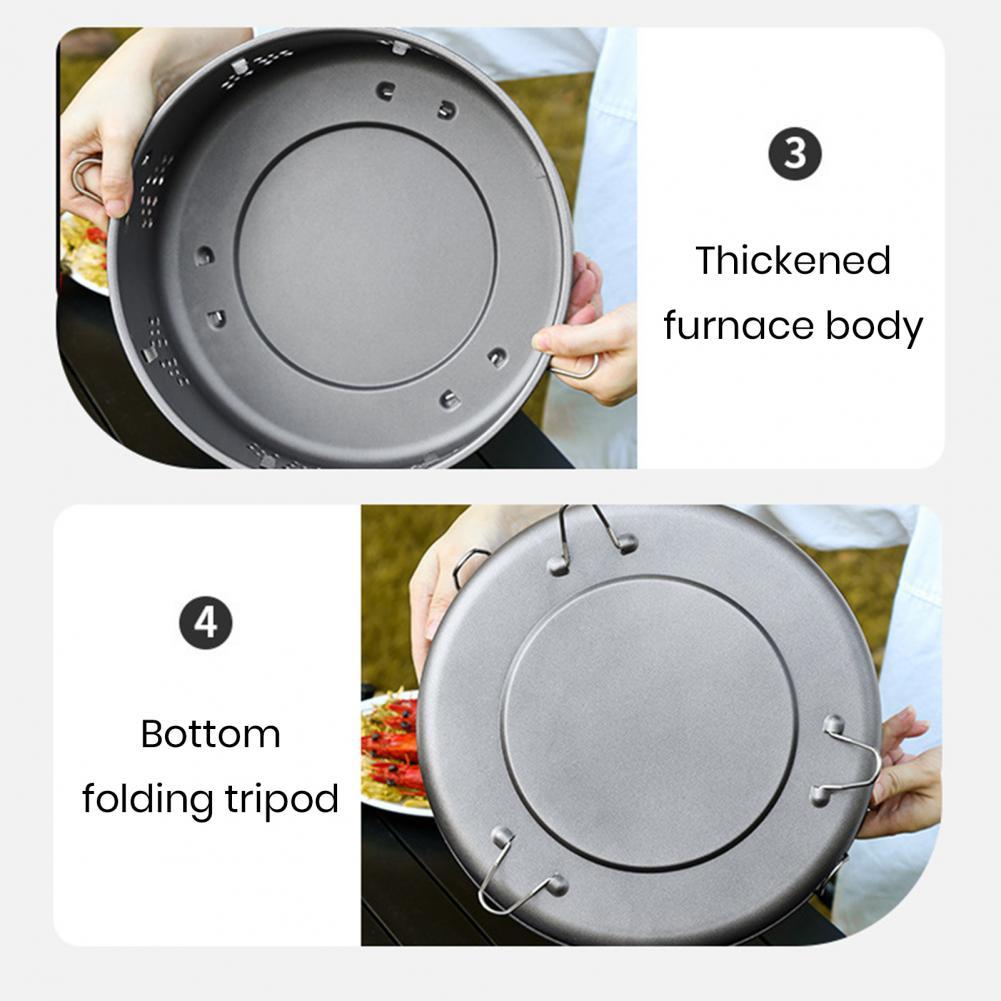 Detachable Stainless Steel Portable Campfire Grill for Outdoor BBQ, Camping & Picnics
