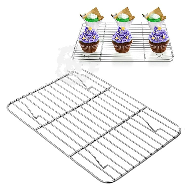  Premium Stainless Steel Baking Tray and Grill Set – 3-Piece Square Outdoor BBQ & Home Baking Cookware
