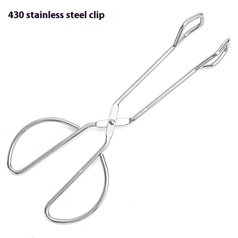 Heavy-Duty Stainless Steel & Carbon Steel Charcoal and Food Clip for BBQ Grilling