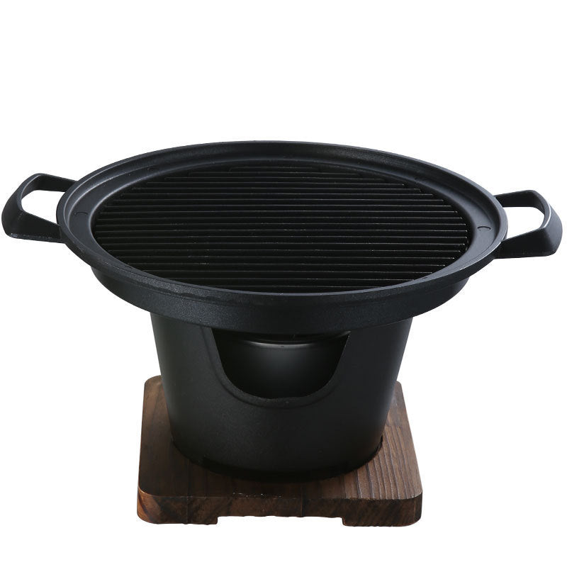 Compact Non-Stick Indoor BBQ Grill – Small Household Barbecue Grill for 2-3 People
