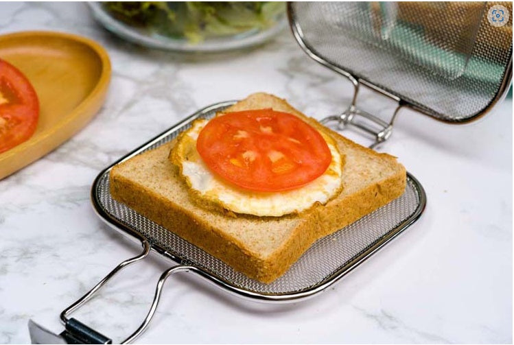  Square Stainless Steel Sandwich BBQ Grill Net for Outdoor Cooking
