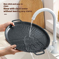 Household Non-Stick Pot Wheat Rice Stone Barbecue Plate – Carbon Steel Round Baking Tray

