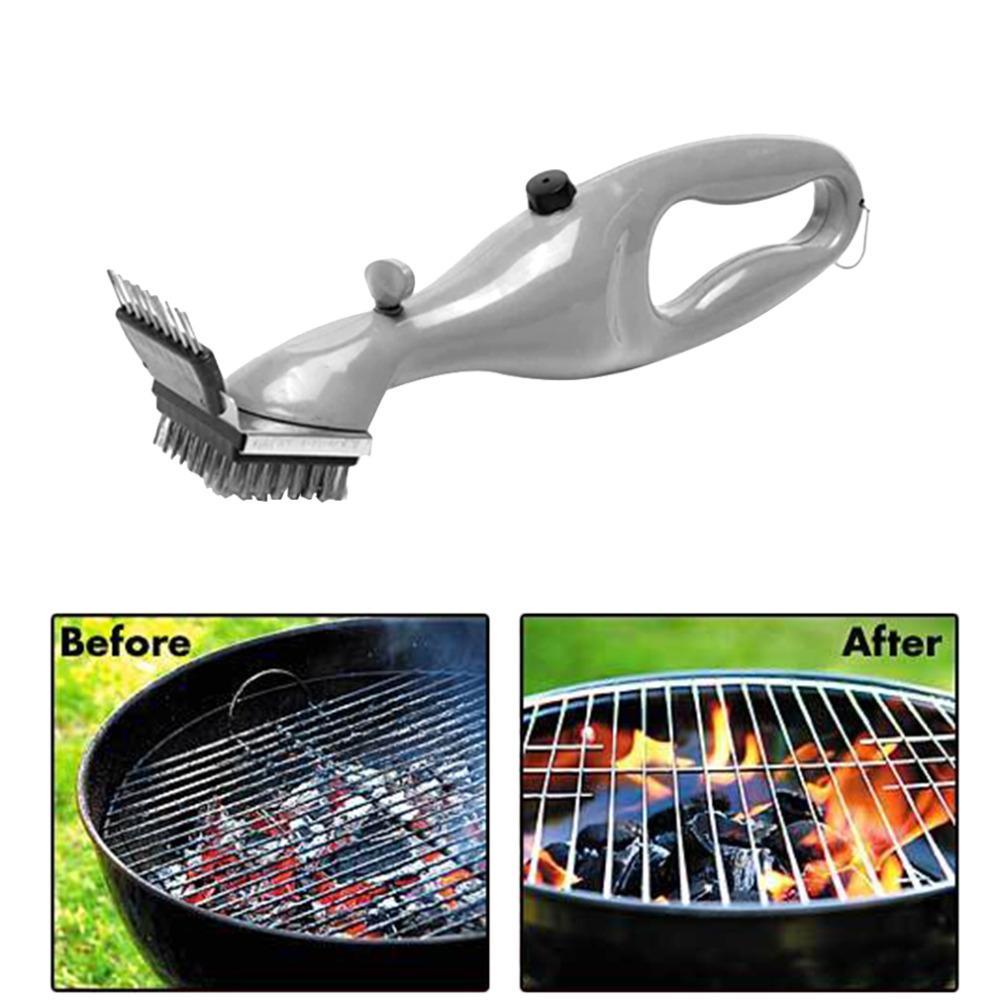 Stainless Steel BBQ Cleaning Brush with Steam Function – Durable Grill Cleaning Tool for Cast Iron, Steel & Ceramic
