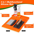 3-in-1 Silicone Grill & Oven Tool Mat – Side Shelf Protector, Griddle Rest, Roasting Pan Pad
