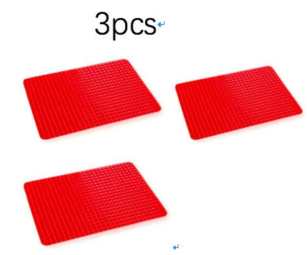 Non-Stick Silicone Pyramid Baking Mat – Heat-Resistant BBQ Cooking Grid for Oven & Microwave Use
