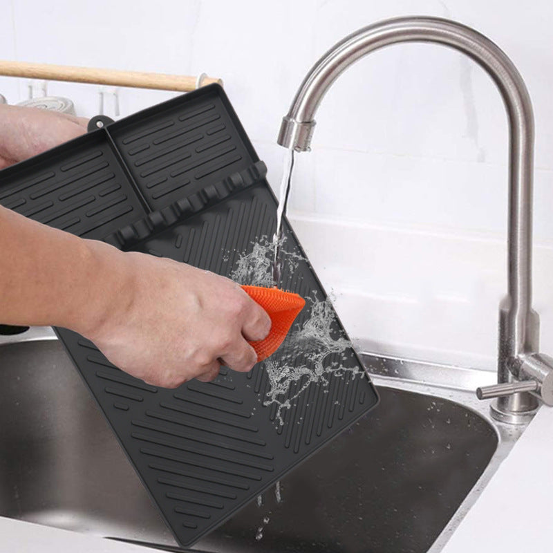 3-in-1 Silicone Grill & Oven Tool Mat – Side Shelf Protector, Griddle Rest, Roasting Pan Pad