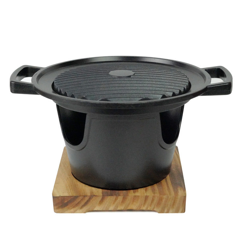 Mini Japanese Style Non-Stick BBQ Grill – Aluminum Dual Burner Stove