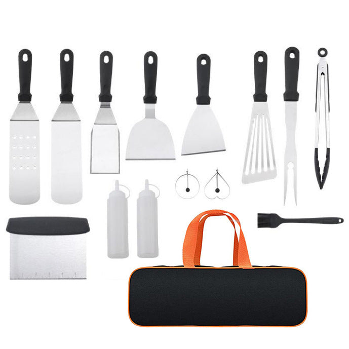 Cooking Shovel BBQ Shovel Teppanyaki Tool Set – Stainless Steel Grill Combination Kit (6pcs to 45pcs)