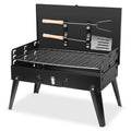 16.7x10x17.7in Foldable BBQ Suitcase Grill – Portable Charcoal Grill Shelf for Outdoor Camping, Picnics & Garden Grilling