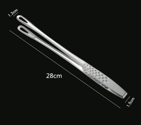 Premium 304 Stainless Steel Japanese BBQ Tongs – 24cm Barbecue Clip