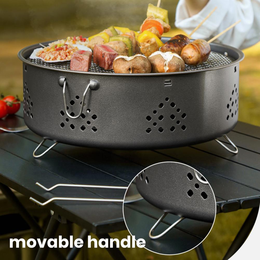 Detachable Stainless Steel Portable Campfire Grill for Outdoor BBQ, Camping & Picnics