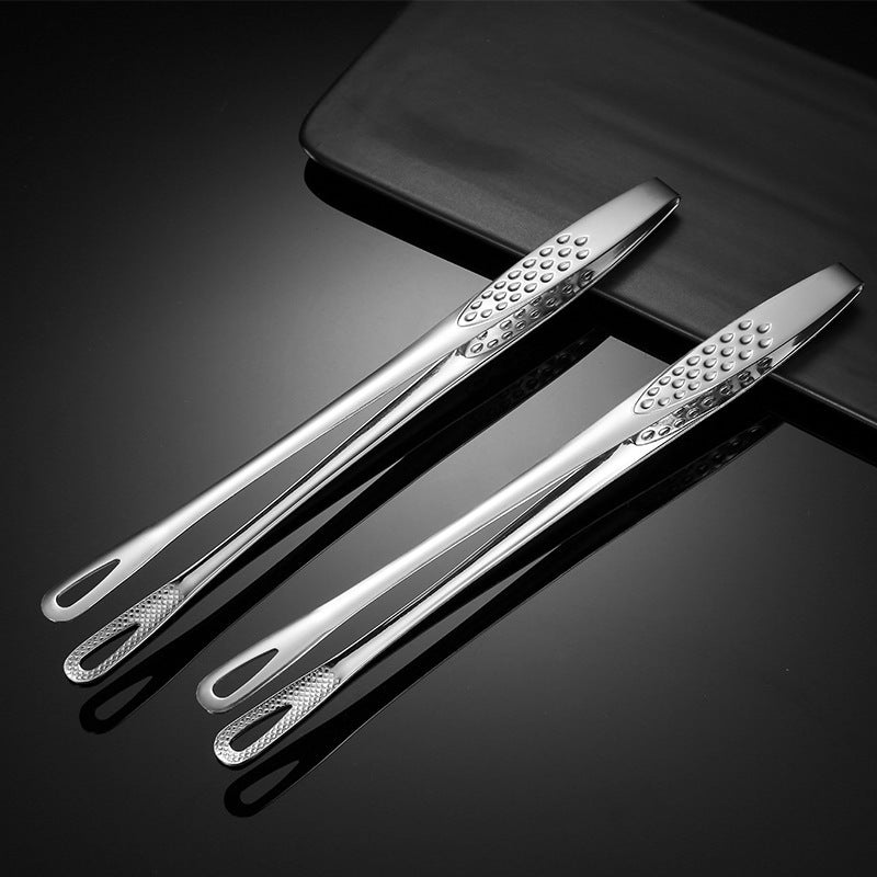Premium 304 Stainless Steel Japanese BBQ Tongs – 24cm Barbecue Clip