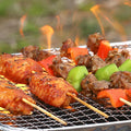 Portable BBQ Grill Set with Disposable Foil, Skewers & Charcoal for Outdoor Cooking