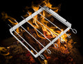 Stainless Steel Outdoor Barbecue Sign with Foldable BBQ Rack
