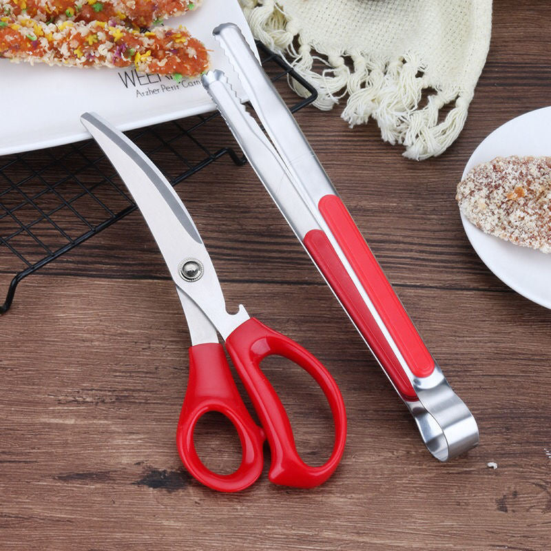 Korean BBQ Scissors and Clip Set – Stainless Steel Grill Tool Kit