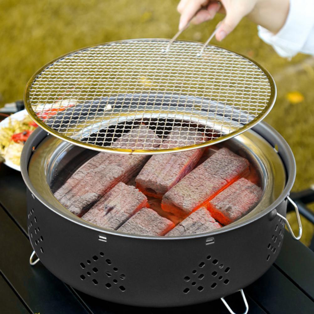 Detachable Stainless Steel Portable Campfire Grill for Outdoor BBQ, Camping & Picnics