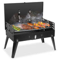 16.7x10x17.7in Foldable BBQ Suitcase Grill – Portable Charcoal Grill Shelf for Outdoor Camping, Picnics & Garden Grilling