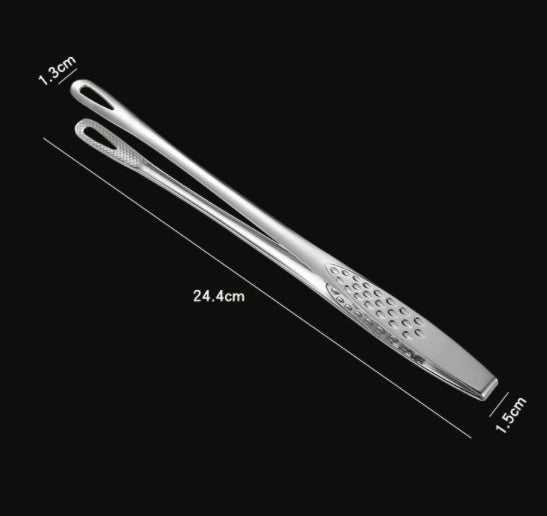 Premium 304 Stainless Steel Japanese BBQ Tongs – 24cm Barbecue Clip