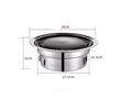 Korean Non-Stick Stainless Steel BBQ Grill with Charcoal Tray