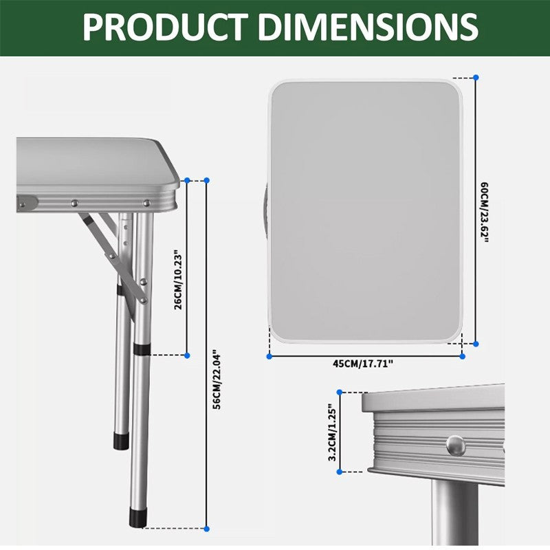 NEW FOLDING CAMPING TABLE ALUMINIUM PICNIC PORTABLE ADJUSTABLE PARTY BBQ OUTDOOR