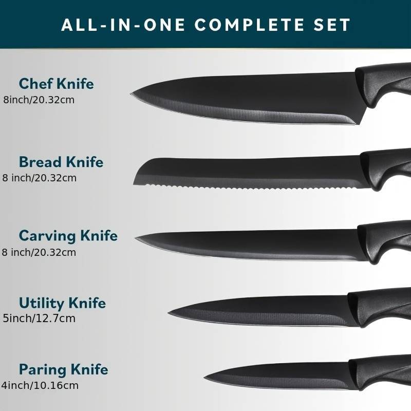 7-Piece High Carbon Stainless Steel Knife Set with Ergonomic Handles, Sharpener & Acrylic Stand – Premium Kitchen Gift Set