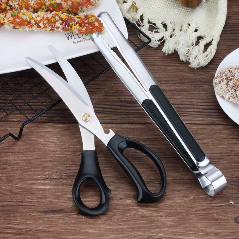 Korean BBQ Scissors and Clip Set – Stainless Steel Grill Tool Kit