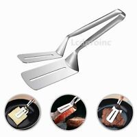 304 Stainless Steel Steak Clamp – Heavy-Duty Food Tongs for BBQ, Bread, Meat, Pancakes & Kitchen Cooking
