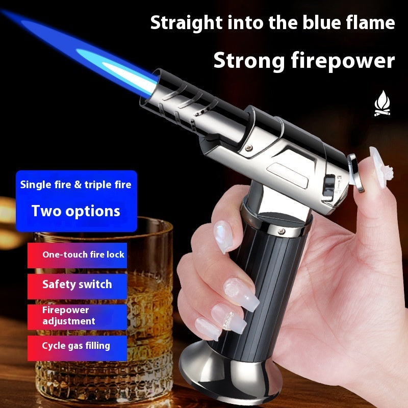 Windproof Triple & Single Flame Torch Lighter – Portable Blue Flame BBQ Igniter